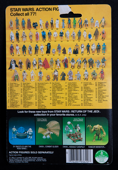 Han Solo - Hoth Battle Gear - return of The Jedi - 77 Back Card